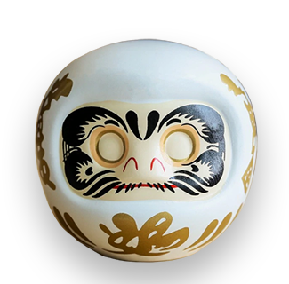 4-Inch White Daruma (For Hope, Family & Happiness)