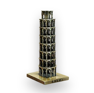 Tower of Pisa Metal Decoration
