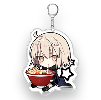 Cute Jeanne d'Arc Alter Eating Ramen Keychain
