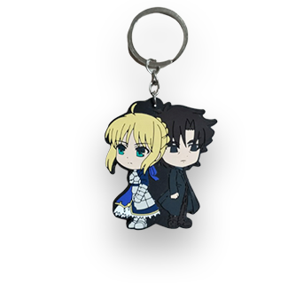Saber with Kiritsugu Emiya PVC Keychain