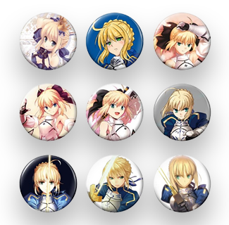 9pcs/set Saber Badges