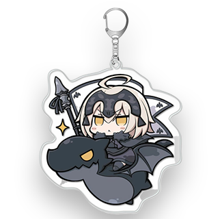 Cute Dragon Riding Jeanne d'Arc Keychain