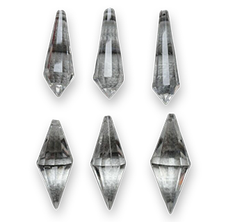 Natural Clear White Reiki Chakra Healing Crystal Pendulum 10pcs