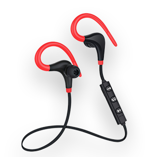 Wireless Stereo Bass Sports Headset (Red)
