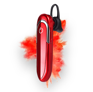 Mono-Ear Professional Bluetooth Headset (Red)