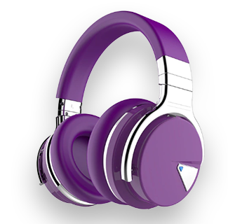 Cowin E7 ANC Wireless Bluetooth Noise Cancelling Headphones (Purple)