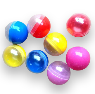 Half-Colored Plastic Toy Capsules (100)