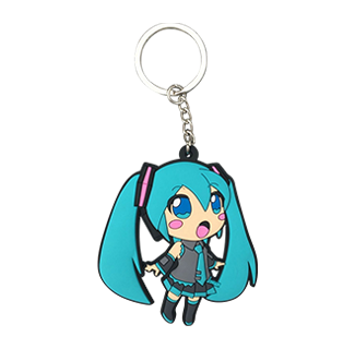 Curious Hatsune Miku PVC Keychain