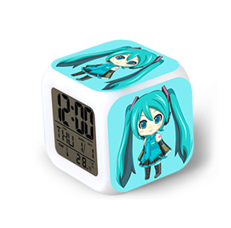 Chibi Hatsune Miku Cube Digital Clock