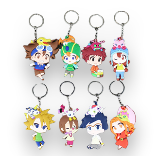 Digimon Adventures Character Keychains Set