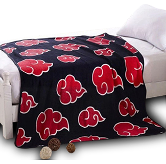 Akatsuki Red Cloud Fleece Blanket