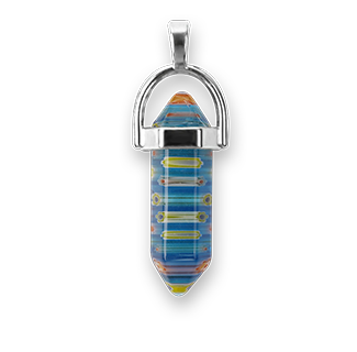 Natural Stone Hexagonal Quartz Crystal Chakra Pendant (Tranquility)