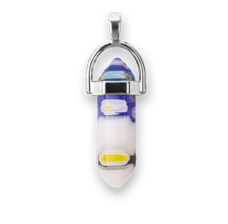 Natural Stone Hexagonal Quartz Crystal Chakra Pendant (Purity)