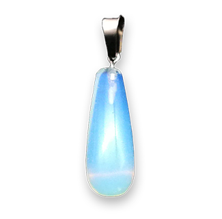 Oval Long Tears Water Drop Chakra Stone Pendant (Opal Opalite)