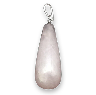 Oval Long Tears Water Drop Chakra Stone Pendant (Rose Quartz)
