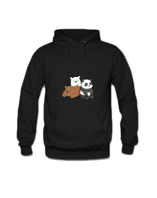 We Bare Bears Pattern Printed Casual Unisex Hoodies