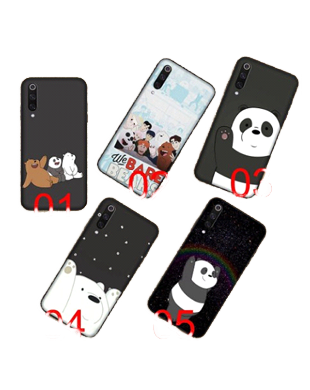 We Bare Bears Black Soft Case for Samsung Galaxy S10'Plus'e A10-A70