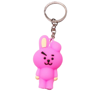 BTS B21 Mascot Keychain - Pinkish Tough Bunny, COOKY (Jeon Jungkook)