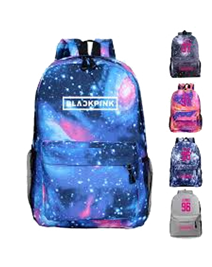 Blackpink Galaxy Design Backpack with USB Charging Port