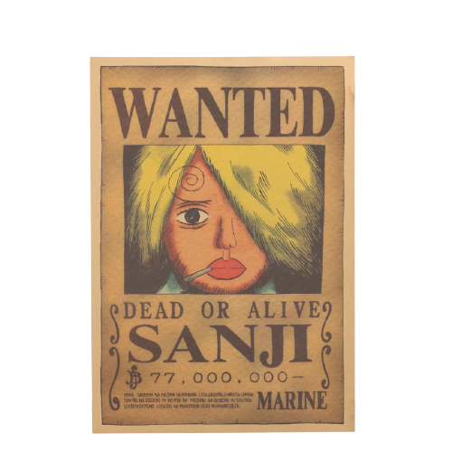 Funny Sanji Wanted Poster